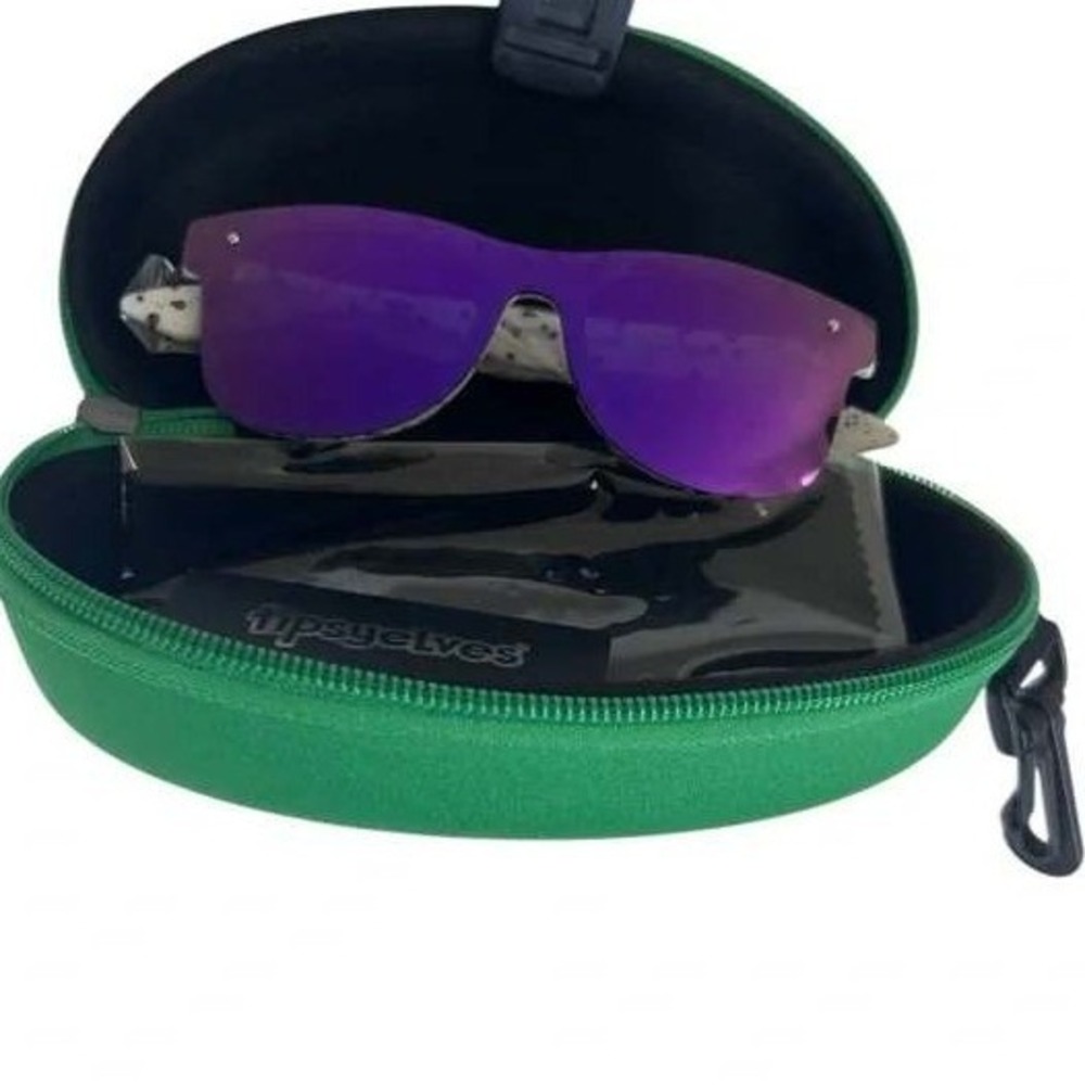 Tipsy Elves‎ Purple Haze Sunglasses with Case NEW